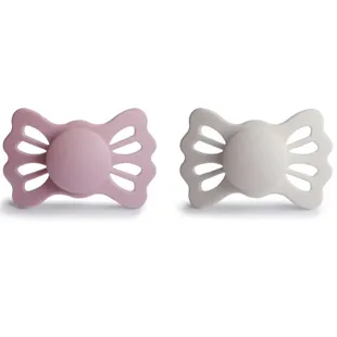 Chupetas de silicone Frigg Lucky Primrose/Prata +6m 2 unidades