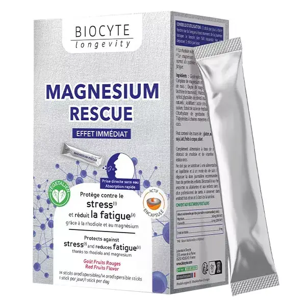 Biocyte Magnésium Rescue 20 sticks orodispersibles