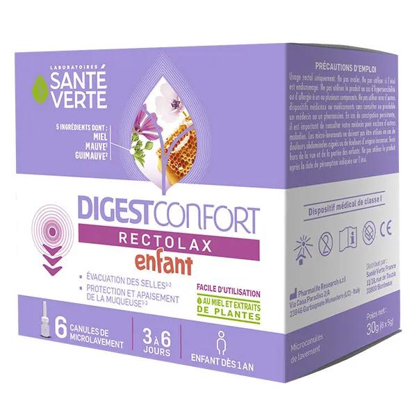Santé Verte DIGEST COMFORT RECTOLAX NIÑO Digestión 6 cánulas