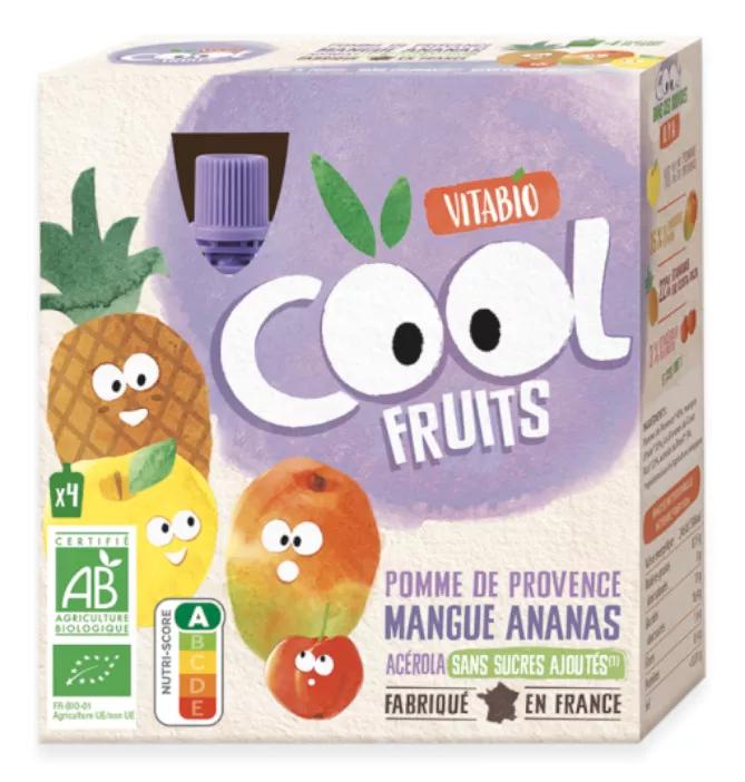 Vitabio Cool Fruits Manzana, Mango y Piña 4x90 gr