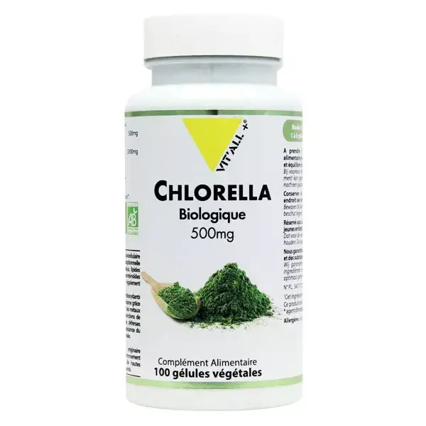 Vit'all+ Chlorella 500mg Bio 100 gélules végétales