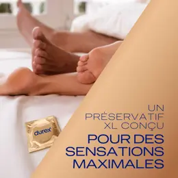 Durex Préservatifs Nude XL - 8 Préservatifs Fins et Extra Larges