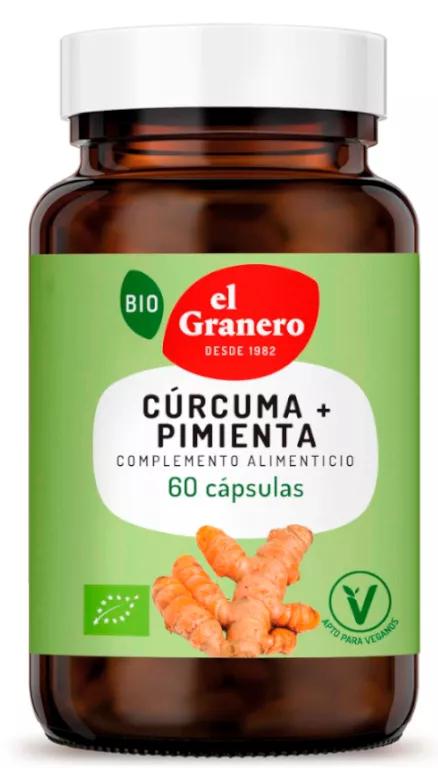 Imagen de El Granero Integral Cúrcuma y Pimienta BIO 60 Cápsulas 440 mg