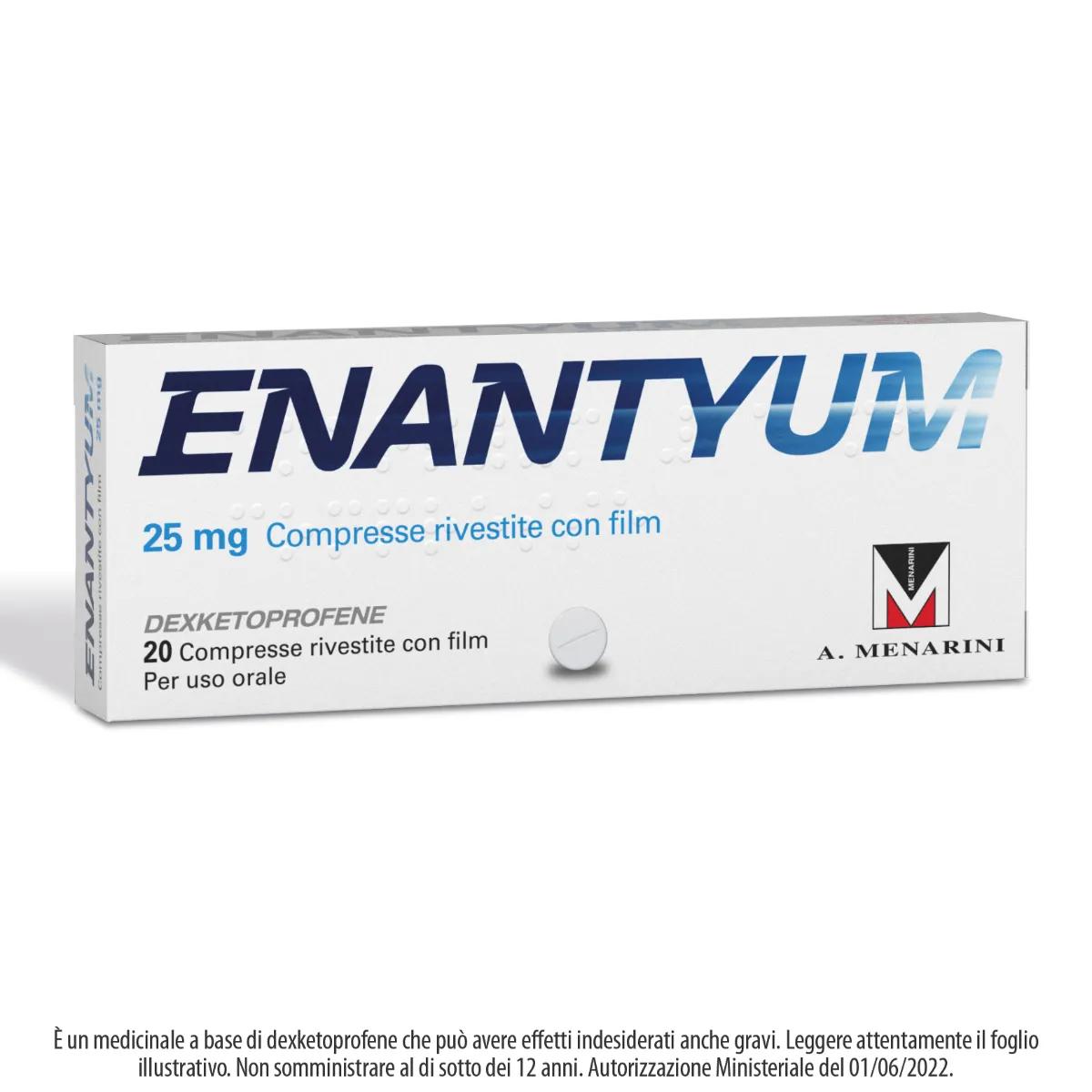 Enantyum 25 mg Dexketoprofene 20 Compresse Rivestite