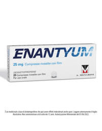 Enantyum 25 mg Dexketoprofene 20 Compresse Rivestite