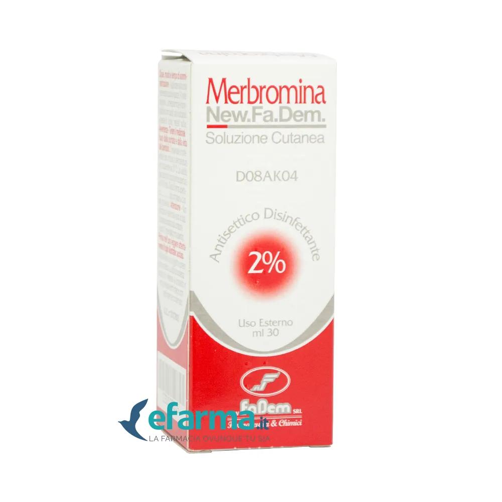 New Fa Dem Merbromina 2% Soluzione Antisettico 30 ml Con Astuccio