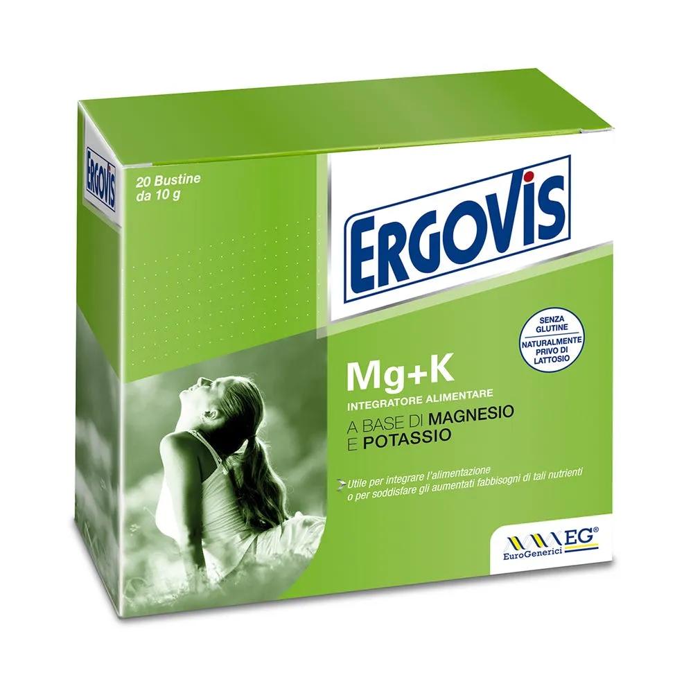 Ergovis Mg+K Integratore di Magnesio e Potassio 20 Bustine