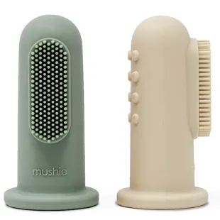 Mushie Finger Toothbrushes Solid Shifng 2 units