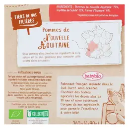 Babybio Gourdes Pomme de Provence Myrtille Fraise +6m Bio 4 x 90g