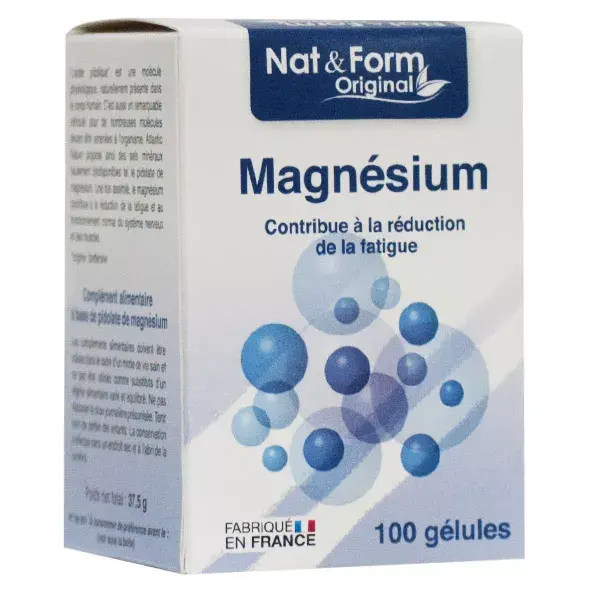 Nat & Form Magnesio Pidolato Integratore Alimentare 100 capsule