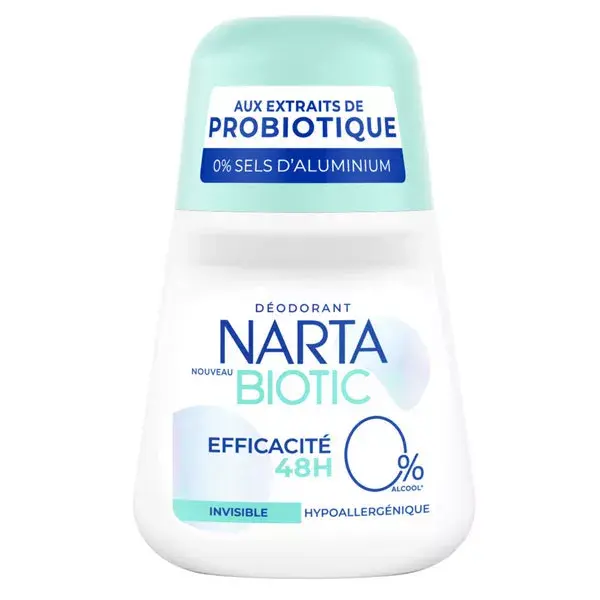 Narta Biotic Déodorant  Roll-On 48h Invisible 50ml