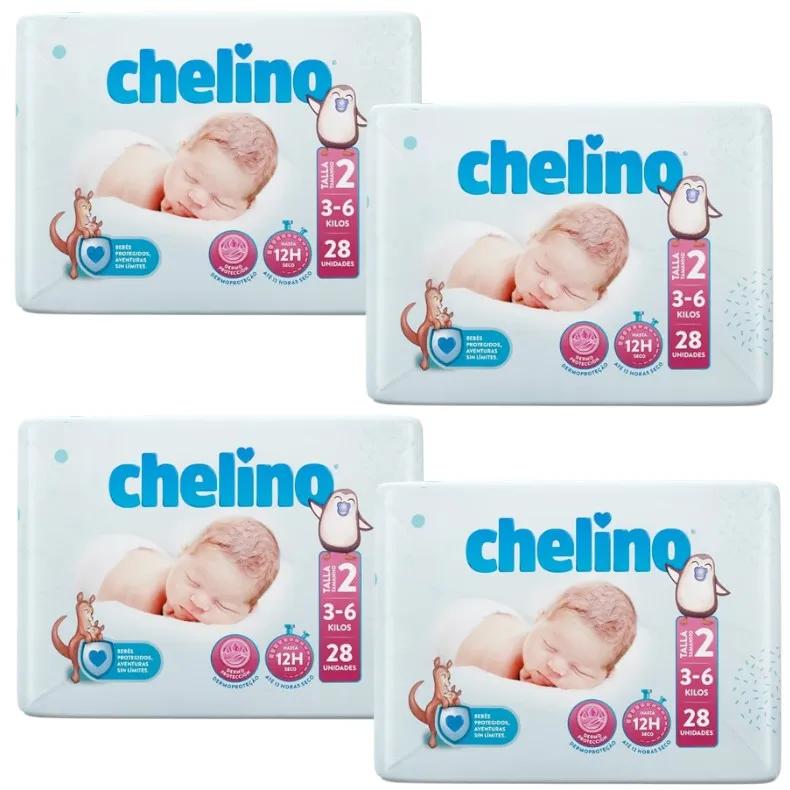 Chelino Luiers Maat 2 (3-6 Kg) 4x28 stuks