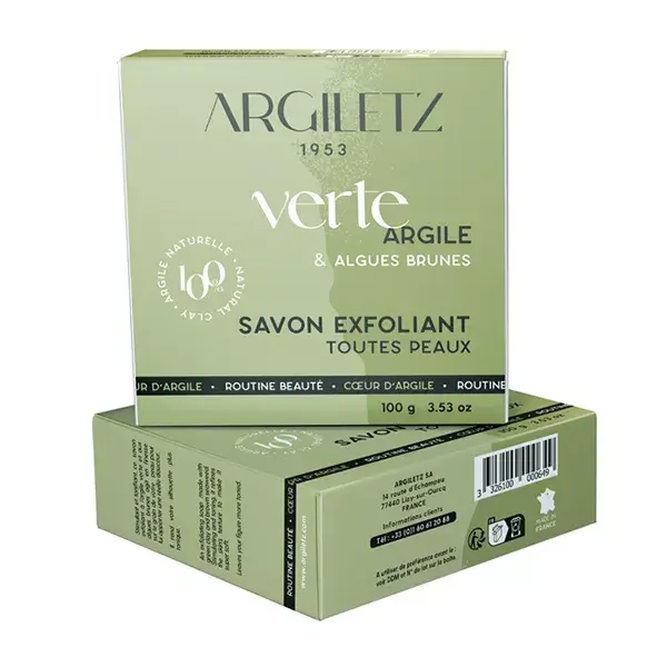 Argiletz Jabón Natural Exfoliante Arcilla Verde y Algas 100g