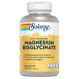 Solaray Bisglycinate Magnesium 120 Vegcaps
