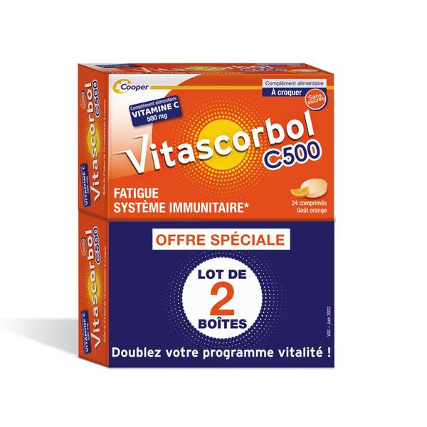 Vitascorbol Complément alimentaire vitamine C 500 mg Fatigue 48 ...