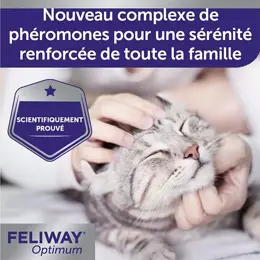 FELIWAY Optimum Pack éco 3 recharges Anti-stress chat nouvelle formule 3x30 jours