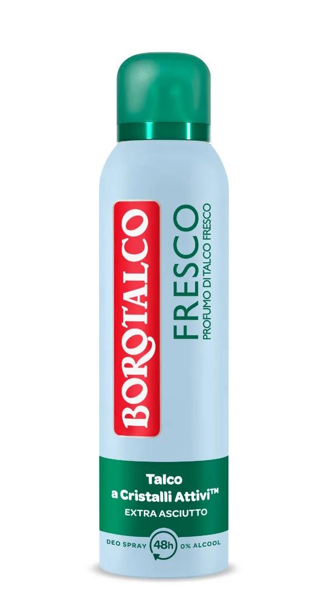 Borotalco Deodorante Spray Fresco con Talco a Cristalli Attivi Senza Alcool 150 ml