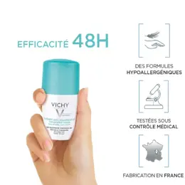 Vichy Déodorant Anti-Transpirant 48h Roll-On 50ml