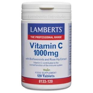 Lamberts Vitamin C 1000 mg + Bioflavonoids and Rosehip 120 Tablets