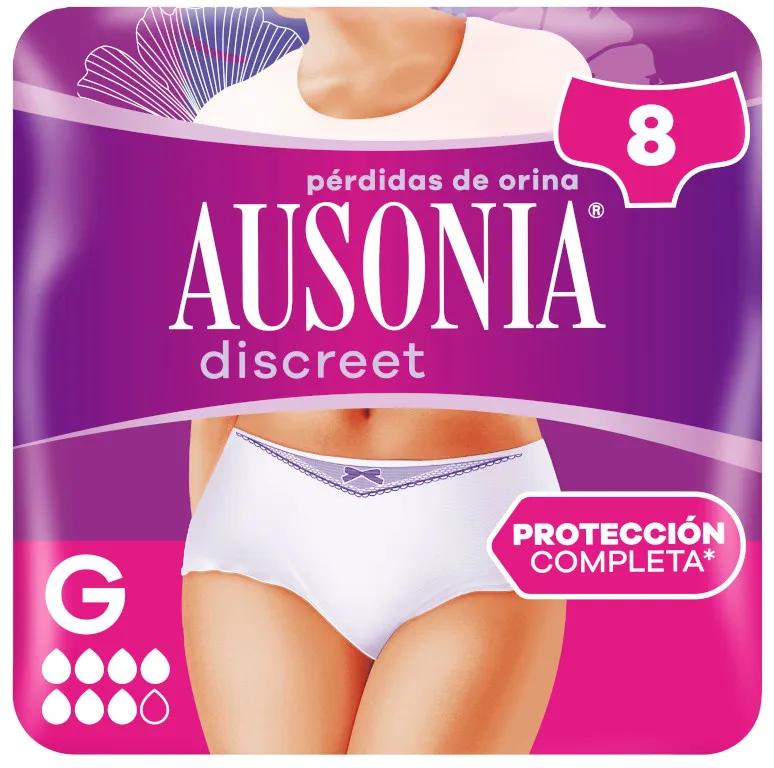 Ausonia Discreet Culotte d'incontinence pour femmes Plus L 8 unités