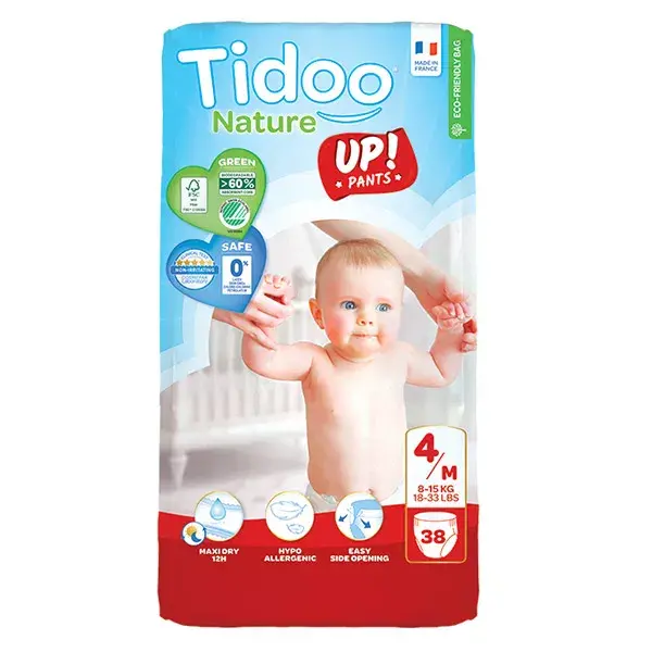 Tidoo Nature Stand Up Culotte d'Apprentissage Taille 4 Maxi 38 culottes