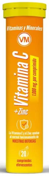 Ynsadiet Vitamina C + Zinco Efervescente 20 Comprimidos Efervescentes
