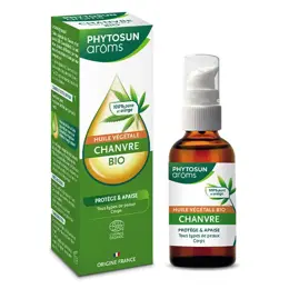 Phytosun Arôms Huile Végétale de Chanvre Bio Corps 100% Pure et Vierge 50mL