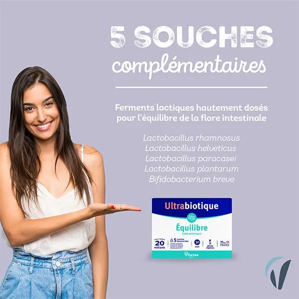 Vitavea Suprabiotique - Probiotique Flore Intestinale, 30 Gélules - Aide à La Digestion, Fabriqué En France