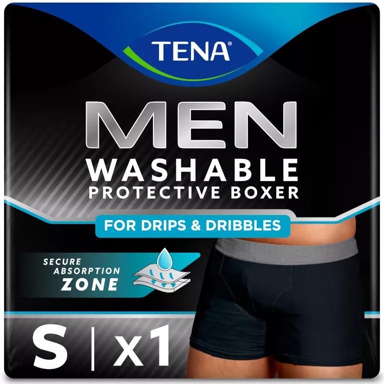 TENA Herren Boxer waschbar Schwarz Größe S