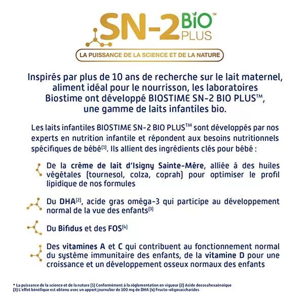 Biostime SN-2 Bio Plus Lait Infantile Bio 3ème Âge - Lot De 3 Boîtes De 800g Pour Bébé De 10 à 36 Mois