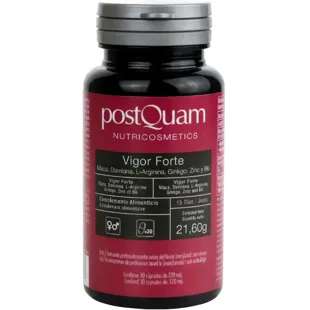 PostQuam Vigor Plus: L-Arginine, Ginkgo, Zinc, B6 30 Capsules