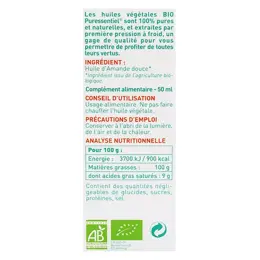 Puressentiel Huile Végétale Amande Douce Bio 50ml