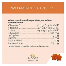 Biocyte Autobronzant Goût Myrtille 60 gummies