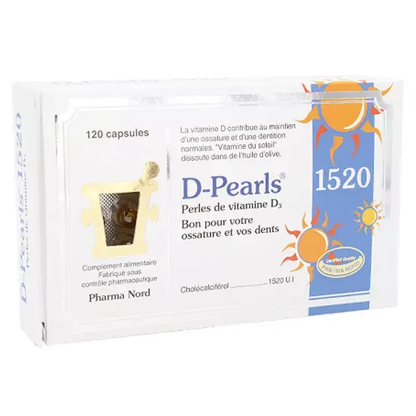 Pharma Nord D-Pearls 1520 Vitamin D3 120 capsules