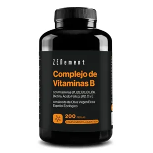 ZENement Complejo de Vitaminas B con Aceite de Oliva Virgen Extra 200 Cápsulas Blandas