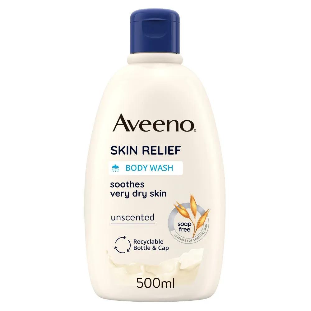 Aveeno Skin Relief Pelle Molto Secca e Sensibile Ipoallergenico Senza Profumo e Senza Sapone 500 ml