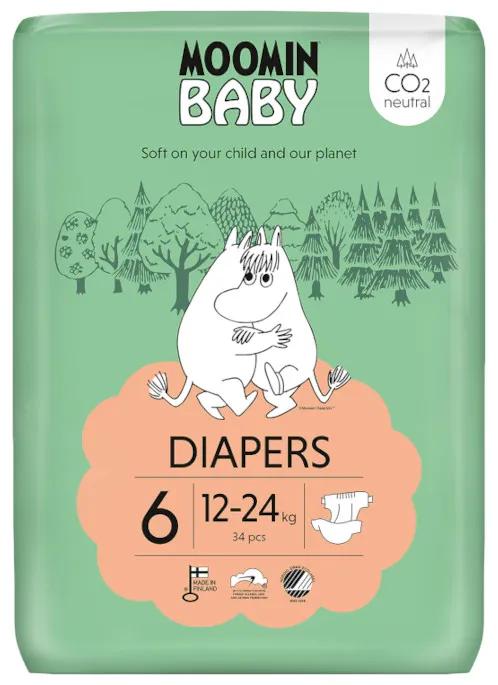 Couches Moomin Baby Taille 6 (12-24 kg) 34 unités