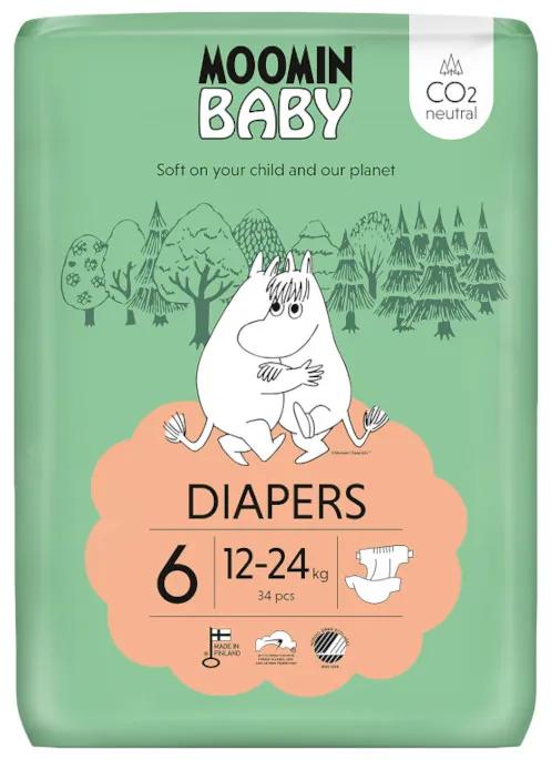 Moomin Baby Diapers Size 6 (12-24 kg) 34 units