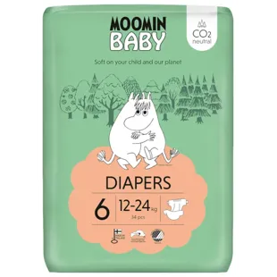 Mumin-Babywindeln Größe 6 (12–24 kg), 34 Einheiten