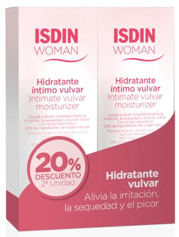 Vrouw Isdin Duplo Hydraterende Vulvaire 30ml 2e Eenheid 20%