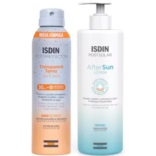 Isdin Wet Skin Spray Transparente SPF50 250 ml + After Sun 400 ml