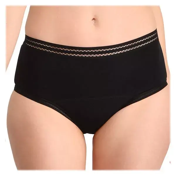 Freedom Menstrual High Waisted Black Panties Size S 34/36