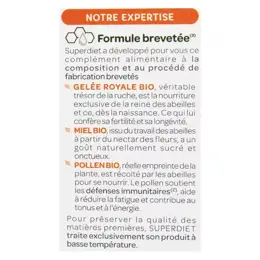 SuperDiet Gelée Royale 3000mg Bio 20 ampoules