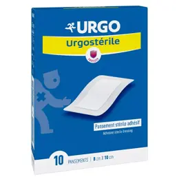 Urgo Médical Urgostérile Pansement Adhésif Stérile 8cm x 10cm 10 unités