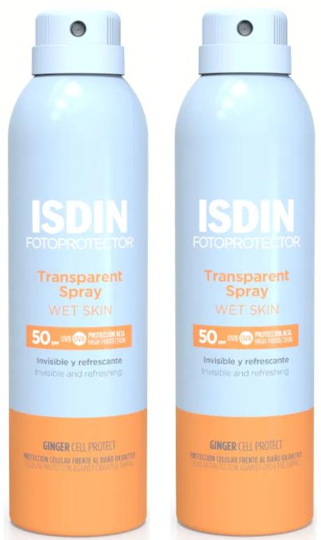 Isdin Wet Skin Transparent Spray SPF50 2x250 ml