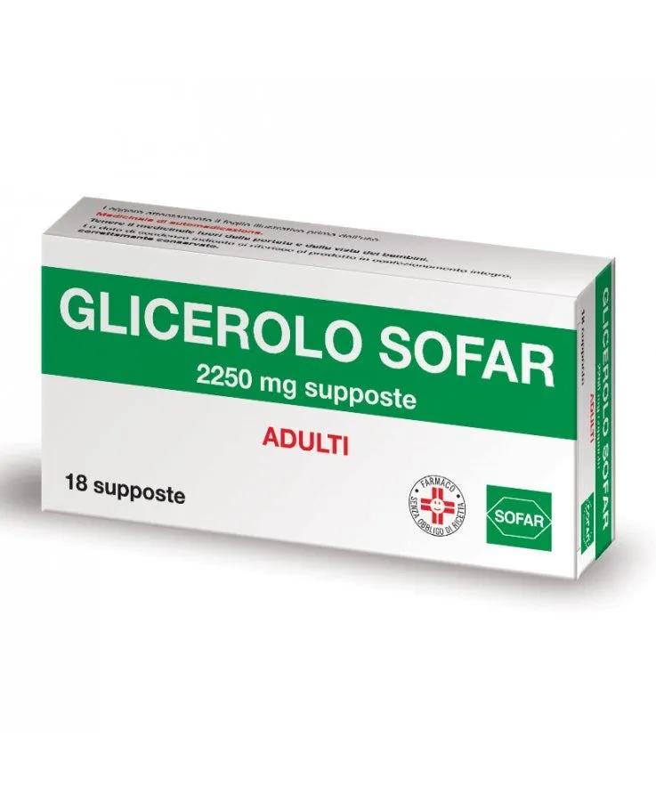 Glicerolo Sofar Adulti 2250mg Lassativo 18 Supposte