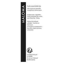 Haloma Huile Essentielle Lentisque Pistachier Bio 5ml