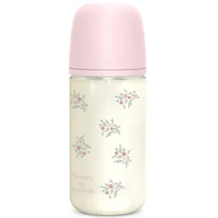 Suavinex Poetry Garrafa de Vidro Fluxo Médio Rosa +3m 240 ml