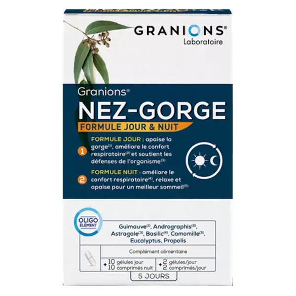 Granions Nez-Gorge Jour et Nuit 10 gélules + 10 comprimés