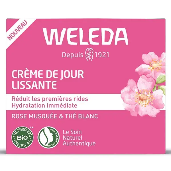 Weleda Crème De Jour Lissante Rose Musquée & Thé Blanc 40ml